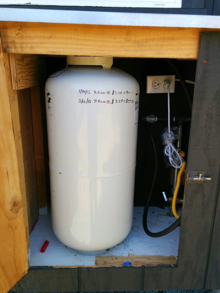 hook up small propane tank to house